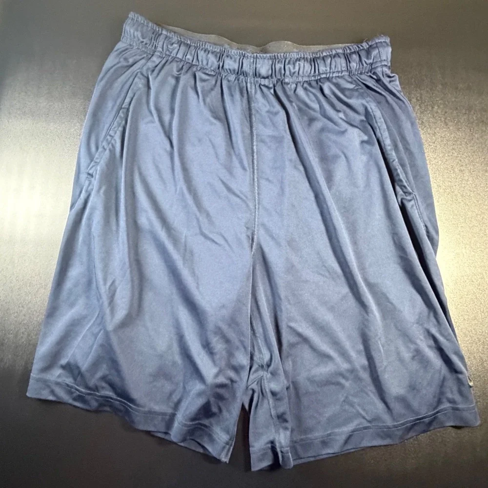 Nike Dri-FIT Mens Navy Blue Athletic Training Shorts XL Pocketed Basketball K6